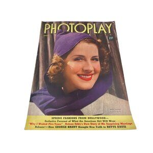 Vintage Photoplay Magazine April 1939 Featuring Beech-Nut Gum Hollywood Fashions